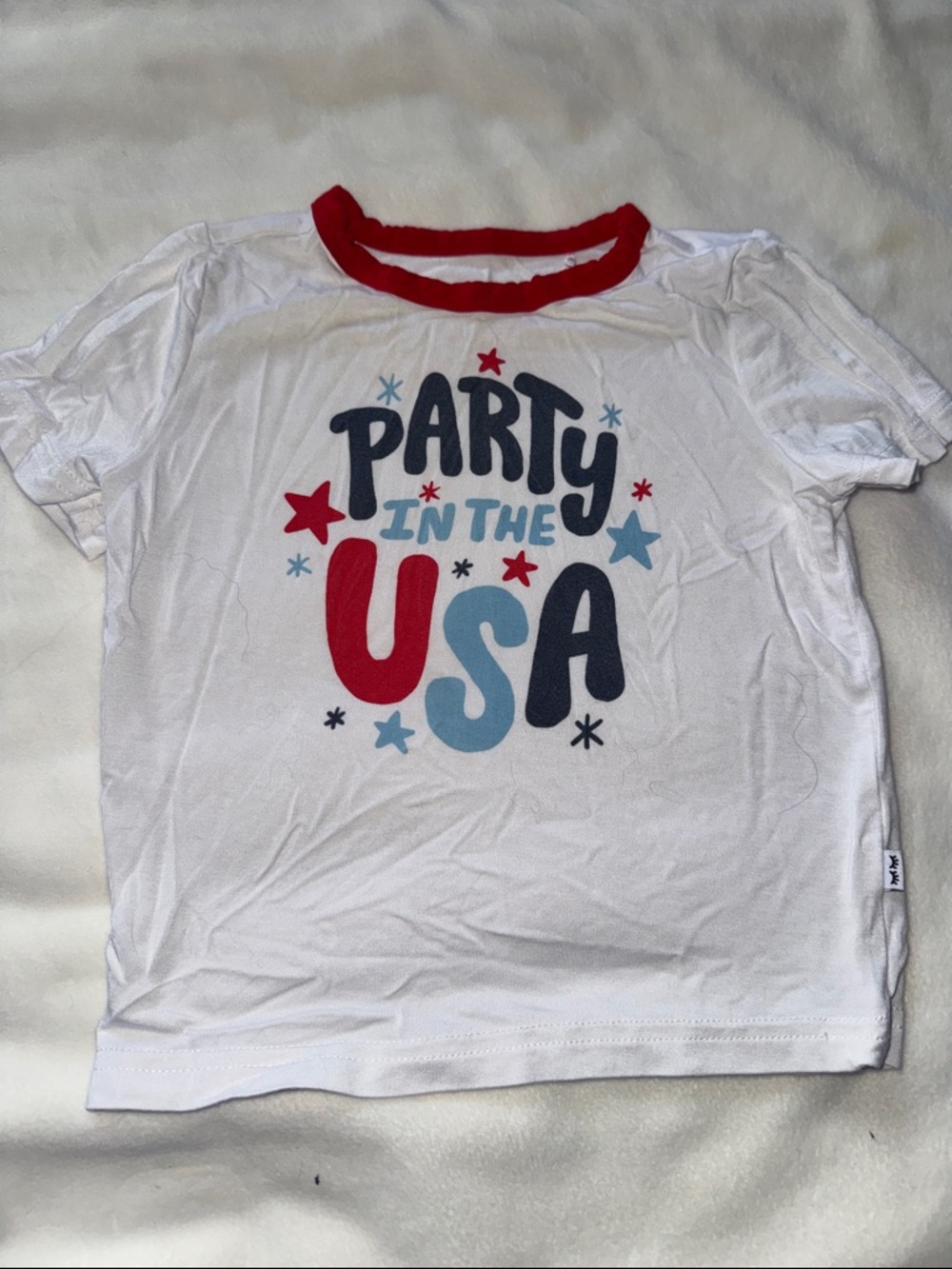 Little Sleepies Play  'Party in the USA'  Tee Shirt 12/18 months